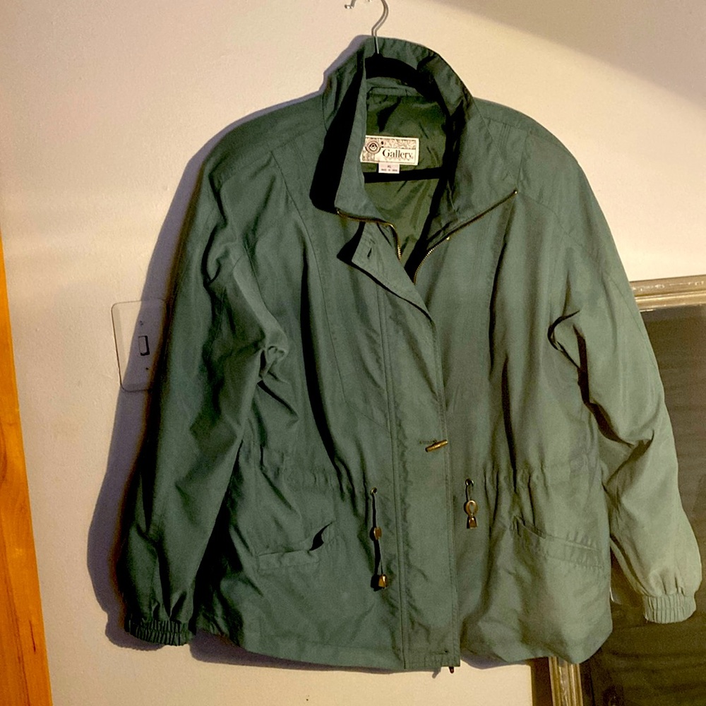 Vintage spring green jacket GALLERY SPORT•shoulder pads• Excellent condition •XL